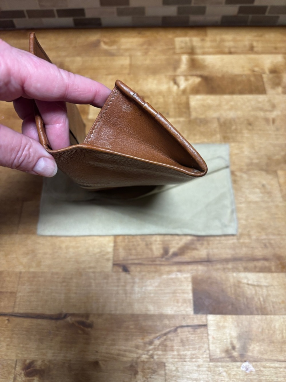 Burberry Tan Brown Leather Continental Wallet   DustBag included - Picture 9 of 15
